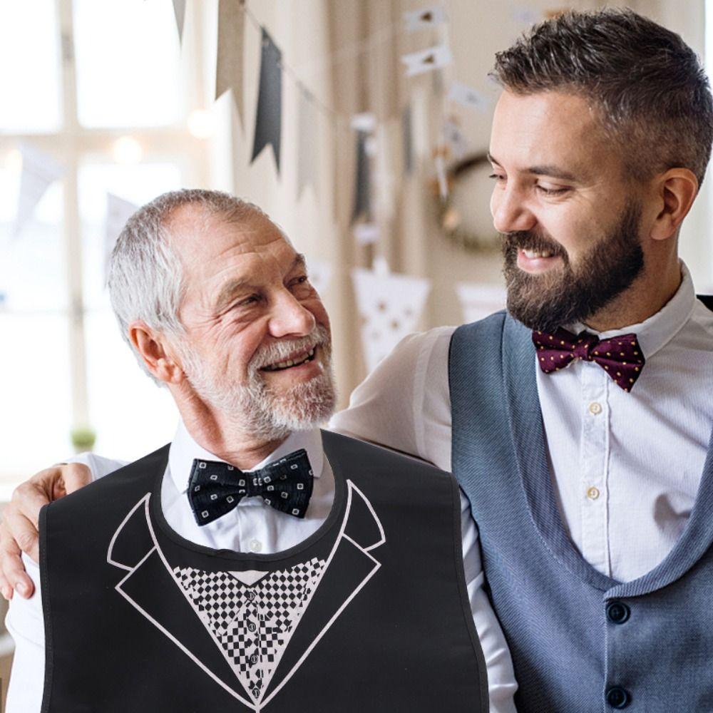 Reusable Eating Apron Leakproof Bib Protectors Portable Adult Bibs Elderly Eatingtime Tool