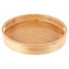 Round Serving Bamboo Wooden Tray For Dinner Trays Tea Bar Breakfast Food Container Handle Storage Tray