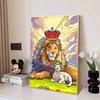Disney 5D DIY Diamond Painting Lion and Lamb Creative Art Illustration Cartoon Full Diamond Mosaic Art Wall Decoration Set