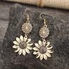 Vintage Sonnenblumen Design Hängeohrringe Geschenk
