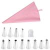 14 Pcs/set Reusable Piping  Bag  Tool Stainless Steel Piping Nozzles + Piping Bag + Converter Sustainable Professional Accessories For Baking