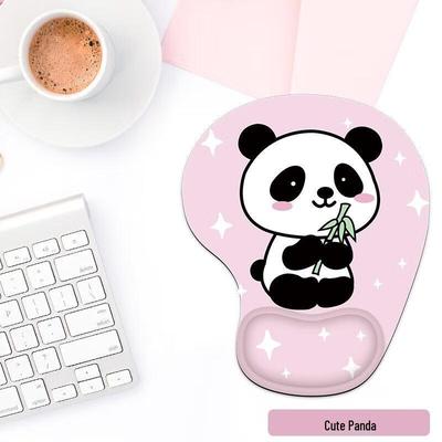 JINGRUIXIANG 3D Cartoon Panda Silicone Wrist Rest Mouse Pad