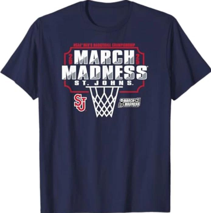 St. John s Red Storm March Madness 2025 Men s Basketball T-Shirt L