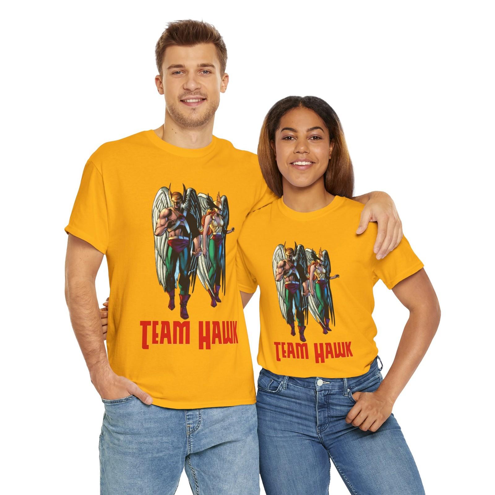 Unisex Hawkman and Hawkgirl Tee, DC Superhero T-Shirt Mens Womens Tees Top, Team Hawk Graphic Tee 3XL