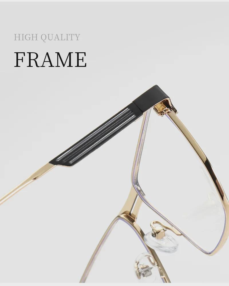 Ochelari de vedere clasici cu ramă semi-ramă pentru bărbați - Seria Business Elite, compatibili cu diplomele