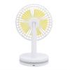 Adjustable Speed Desk Fan for Home, Quiet Operation Fan with LED Bedside Small Light Function, Rechargeable Handheld Fan, Portable Mini Fan for