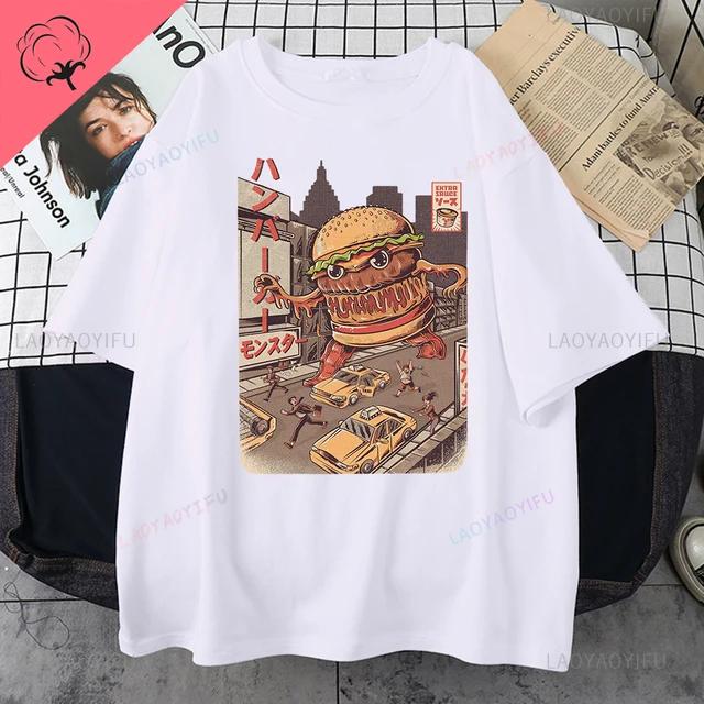 Vtipné Catzilla Japonsko Kočka Kotě Milovník Pánské Tričko Pánské Ležérní Trička Léto Hombre Nadměrné Tričko Harajuku Tričko Pánské Oblečení