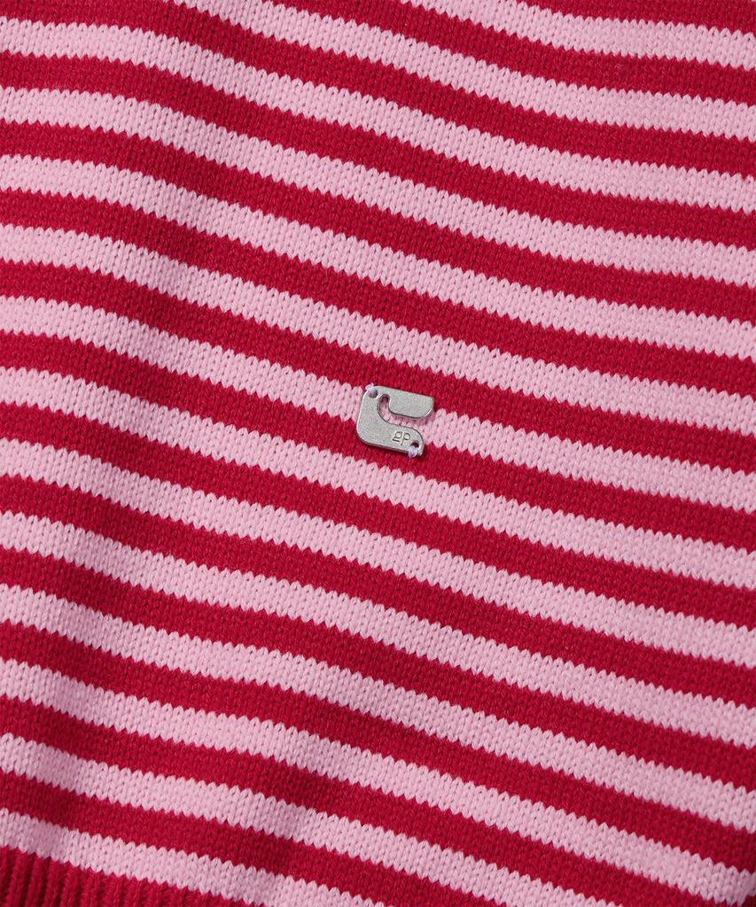 CGP (Women) V-Neck Striped Knit_Pink