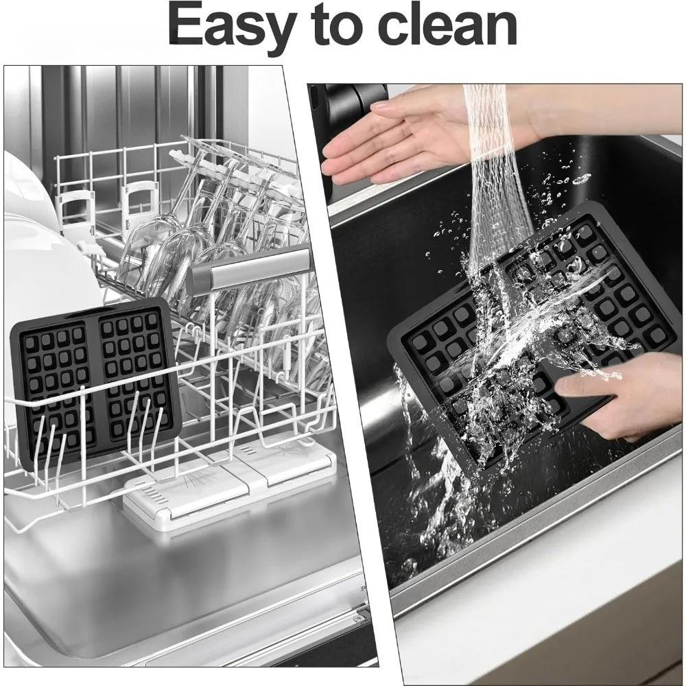 1/2 Piece Silicone Waffle Mold Square Air Fryer Waffle Tray Mat for Cake Chocolate Craft Candy Pastry Accessories Baking Mold