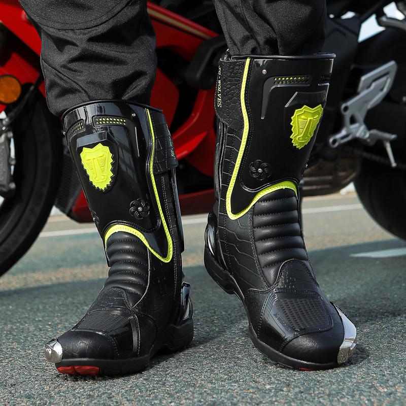 Waterproof Motorcycle Boots Men Winter Outdoor Motorcycle Protective Boots Motorbike Riding Shoes Women Anti-slip Racing Sneaker