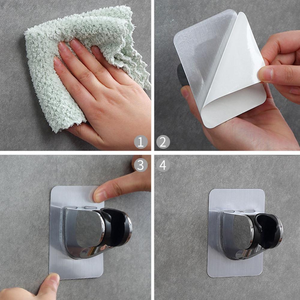 2 Pack Wall Mounted Handheld Shower Holder ABS Shower Wand Bracket Shower Bracket  For Bathroom