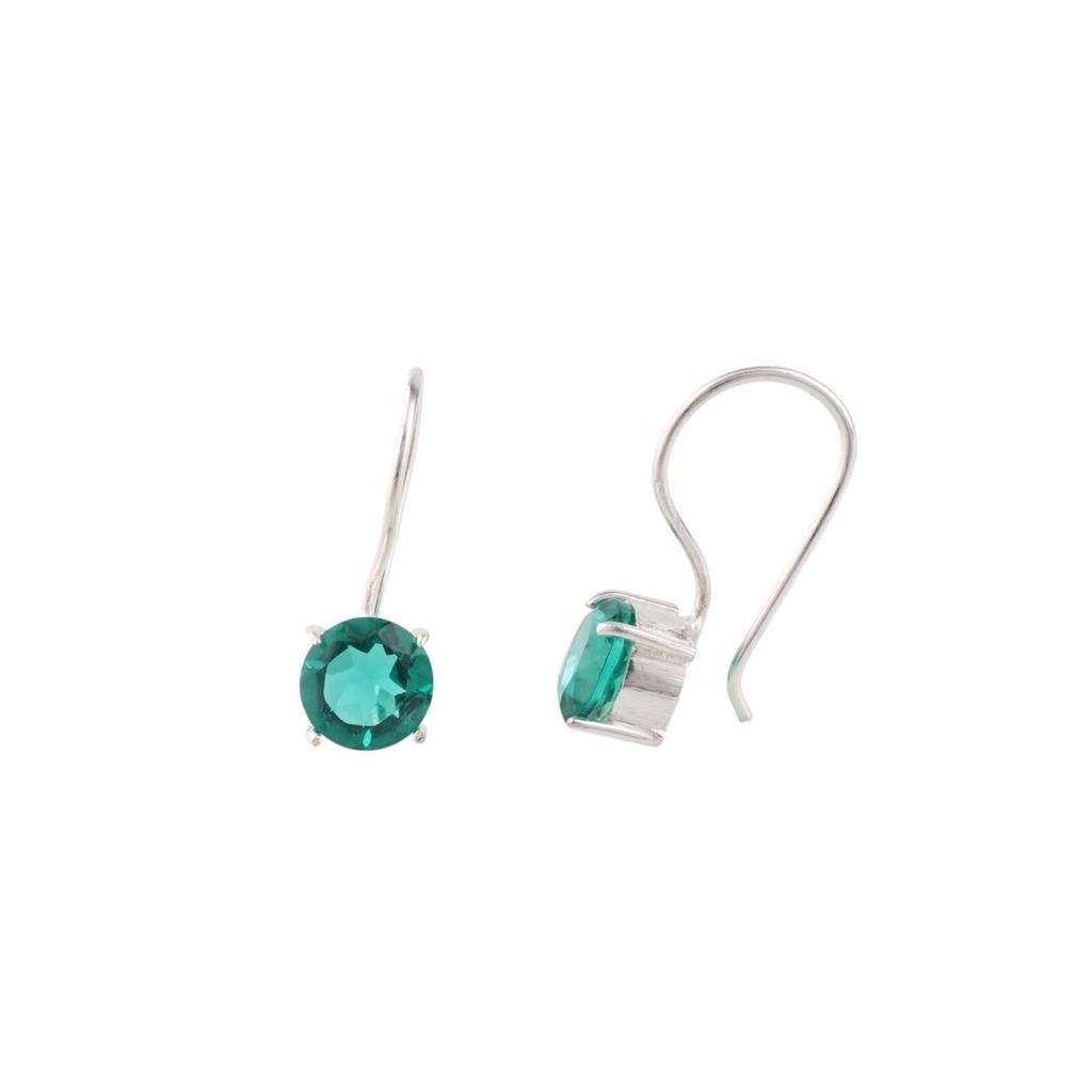 Chrome Diopside Gemstone 925 Sterling Silver Jewelry Handcrafted Earrings 0.92" EE-174-5