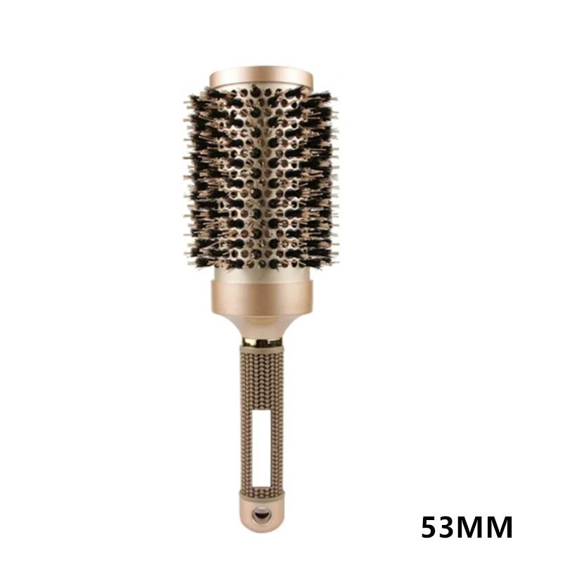 Professional 1PC 4 Size Gold Round Hair Comb Hairdressing Curling Hair Brushes Barrel Comb For Blow Dry Salon Styling Tools