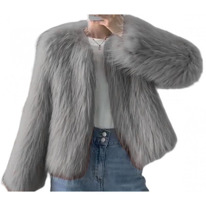 Light Fashion Fur Coat Women's Winter New Imitation Fox Hair Short Coat Women's Imitation Leather