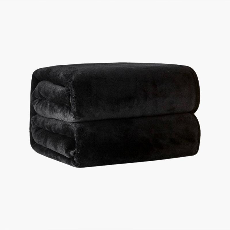 Solid Color Four Seasons Flannel Blanket - Nap, Sofa Cover, Fleece Pad for Mother and Baby