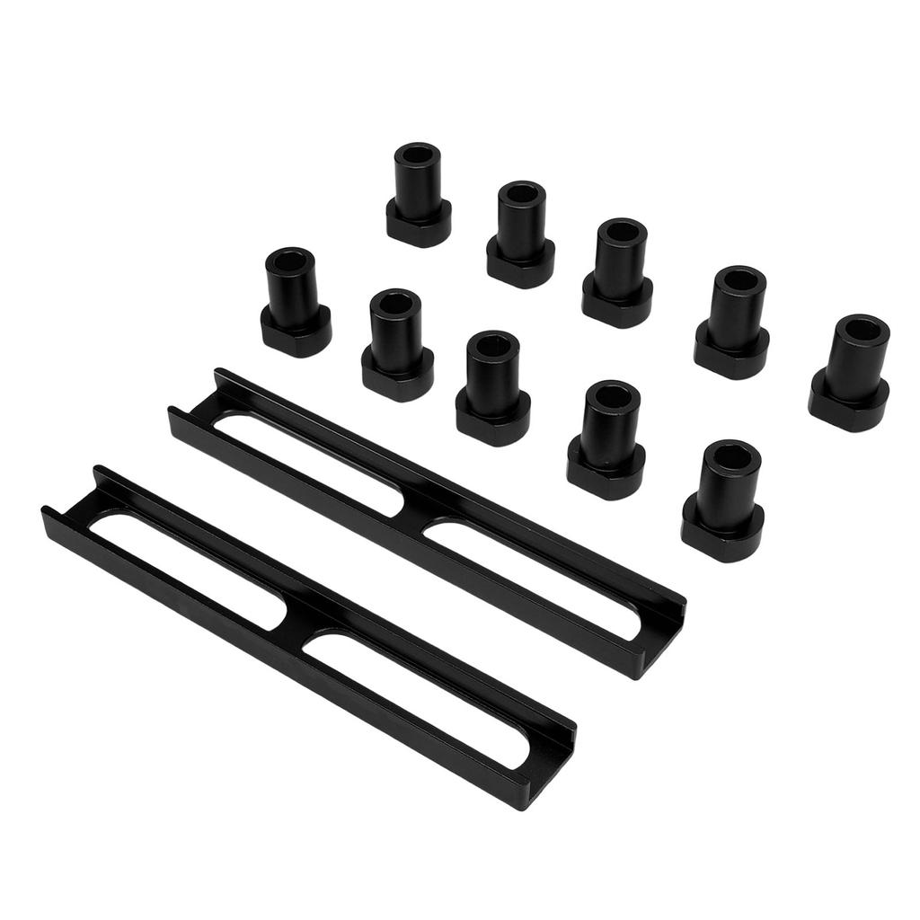 10Pcs Bench Dog 19mm Diameter Aluminum Alloy Non Slip Workbench Dog Stop with 2PCS Base for Woodworking MFT Tables