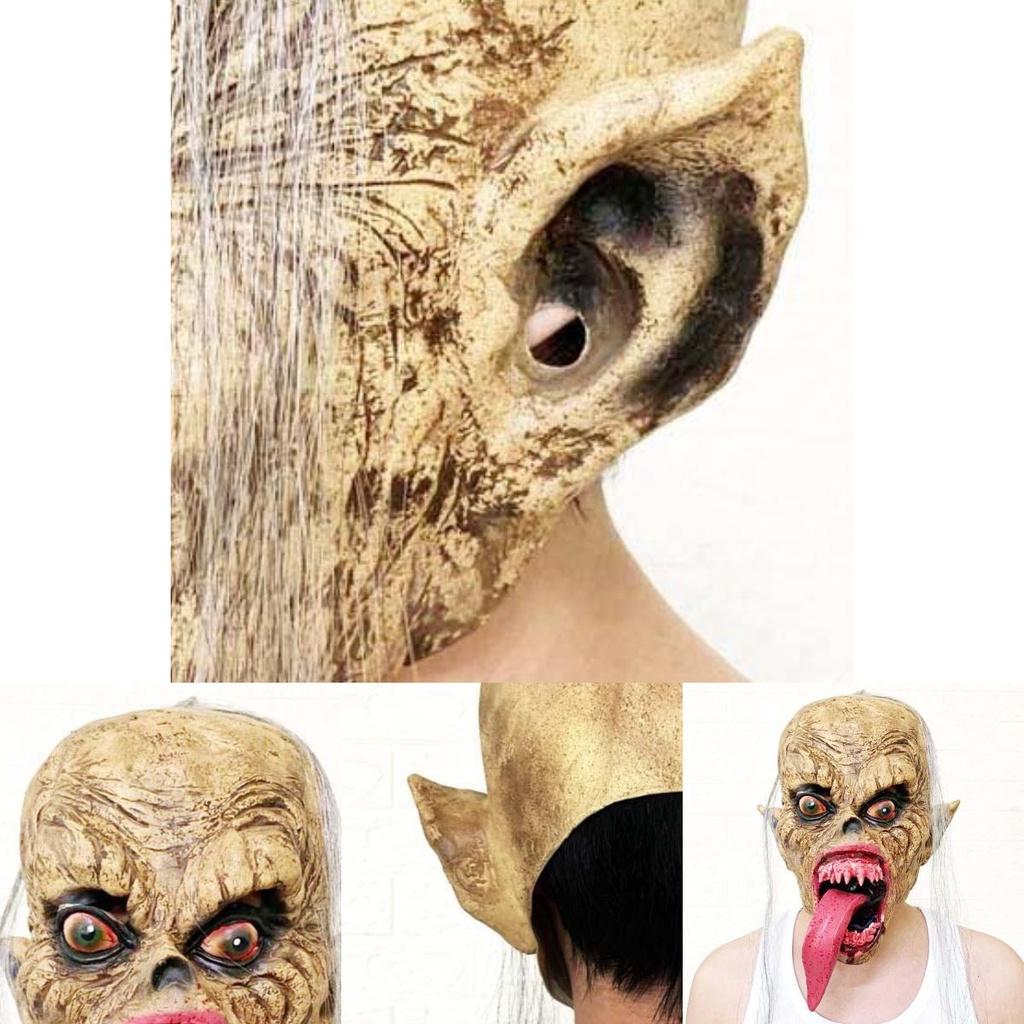 Halloween Mask Blood Ancestor Rubber Handmade Costume Prop
