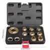 Allsome 11 Pcs Woodworking Router Bushing Guide 10-30mm Copper Premium Router Guide Bush.
