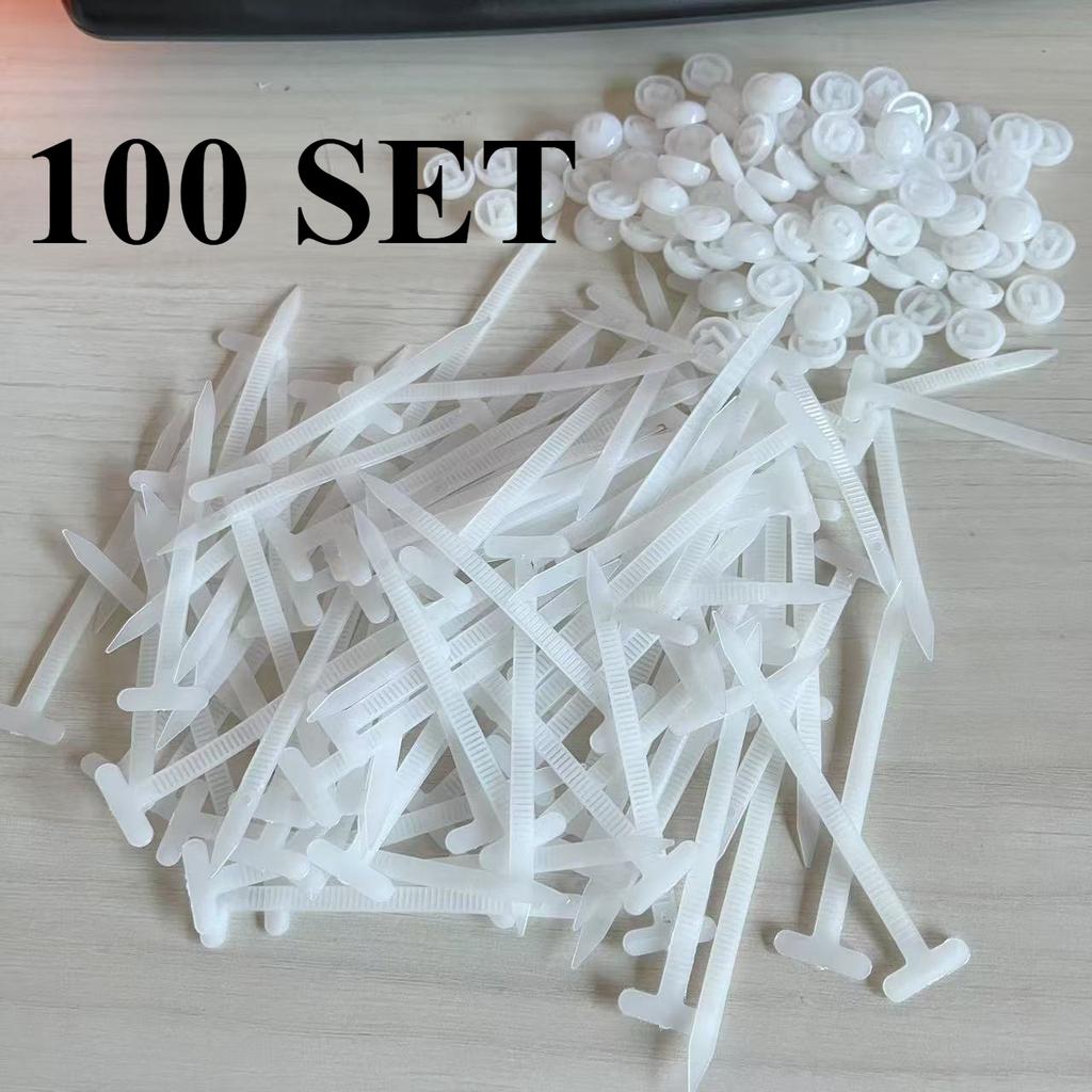 300 STÜCKE Nylon Universal Kabelbinder Schnalle Schwerlast Selbstsichernde Kabelbinder Halter mit Stiftbefestigungen Karosserie UV-Beständige Kabelbinder