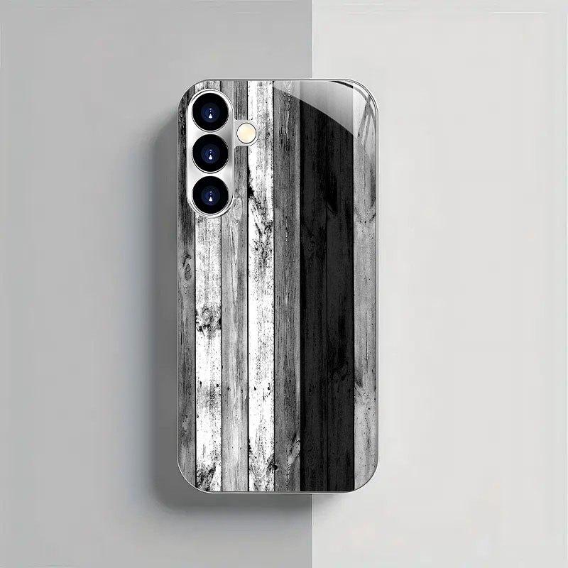 

Позолоченный чехол для телефона из закаленного стекла, совместимый с Galaxy S26 S25 S24 S23 S22 Ultra Plus. Имеет черно-белую цветовую гамму For Galaxy S26