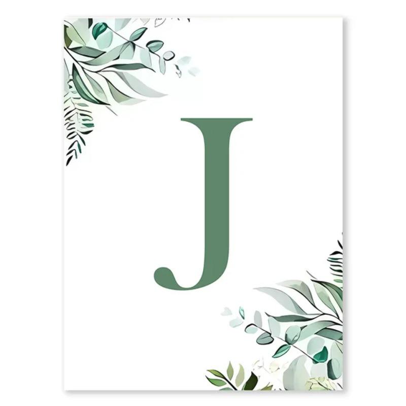 Forest Baby Personalized Name Green Canvas Painting Cartoon Animals Poster Children's Bedroom Wall Art Print Picture Room Decor