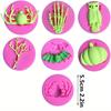 2.2" Halloween Silicone Fondant Molds for Cake & Cupcake Chocolate Pumpkin Skull Hand Bat Owl Branch Spider Candy Molds JXB