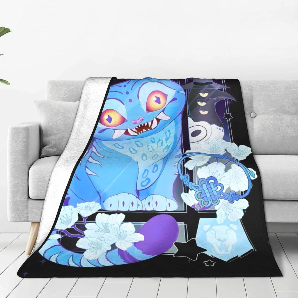 Derpy Tiger & Jinu & Rumi Blanket Quality Super Soft Kpop Demon Hunters Bedding Throws Winter Kids Decor Street Trend Bedspread