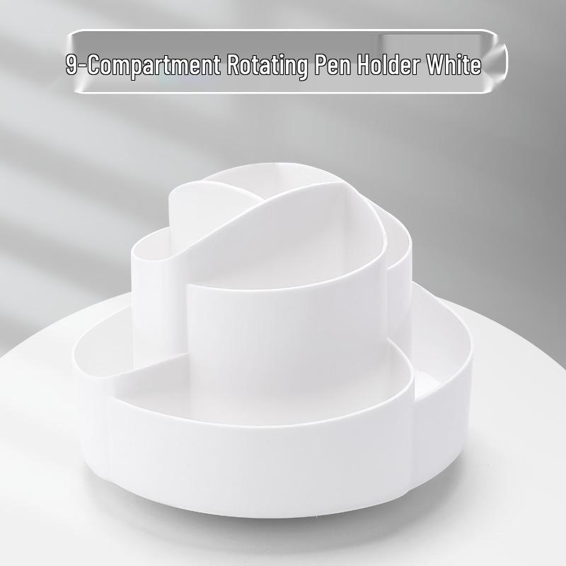 Вращающийся на 360° Держатель для ручек с 9 отделениями для детей - Милый настольный органайзер для канцелярских принадлежностей