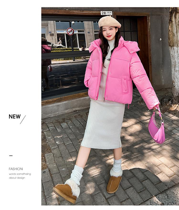 Women’s Short Detachable Hood Windproof Thicken Warm Winter Puffer Jacket