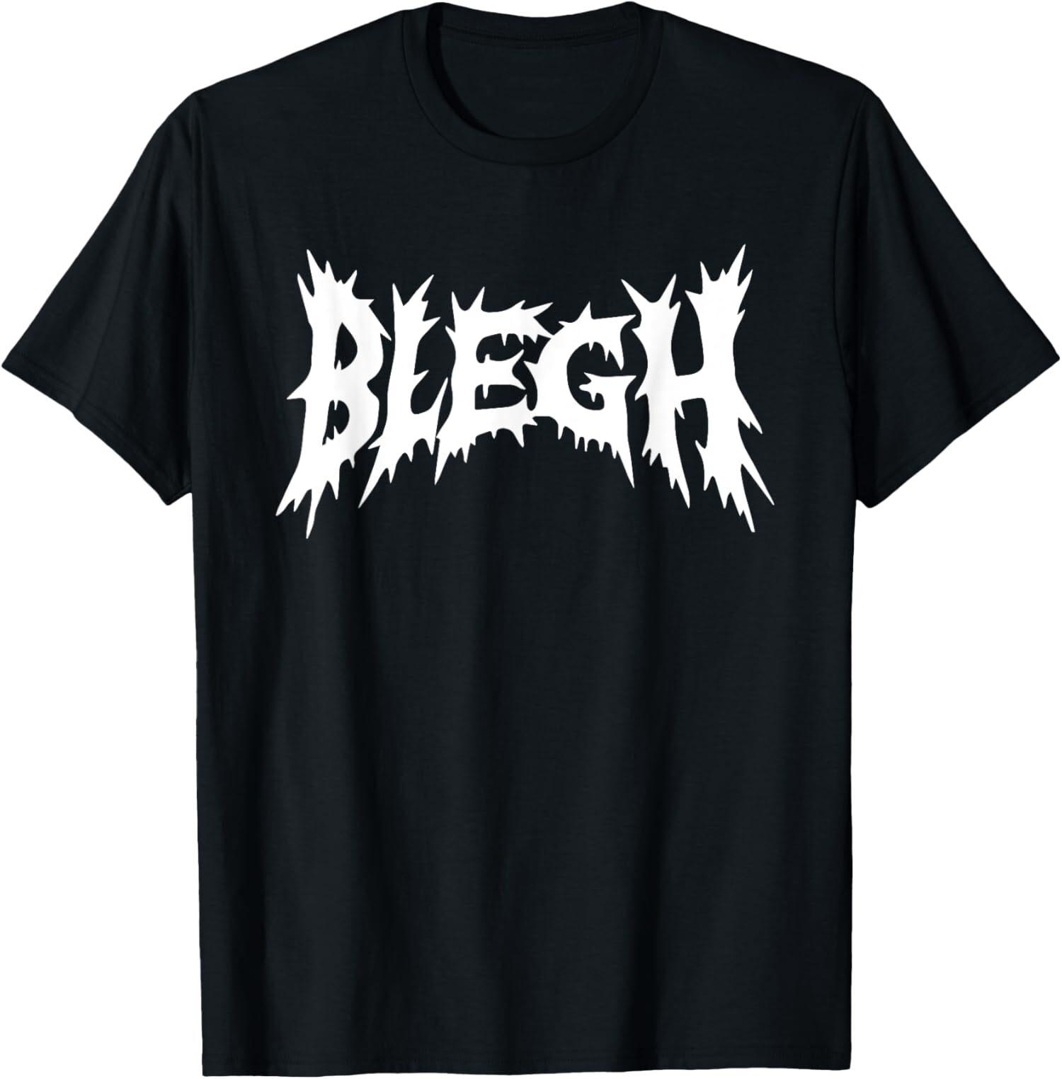 НОВЫЙ ОГРАНИЧЕННЫЙ Blegh Deathcore Death Metal Смешной Heavy Metal Футболка Мужская Женская Футболки Топ Топы Футболка M