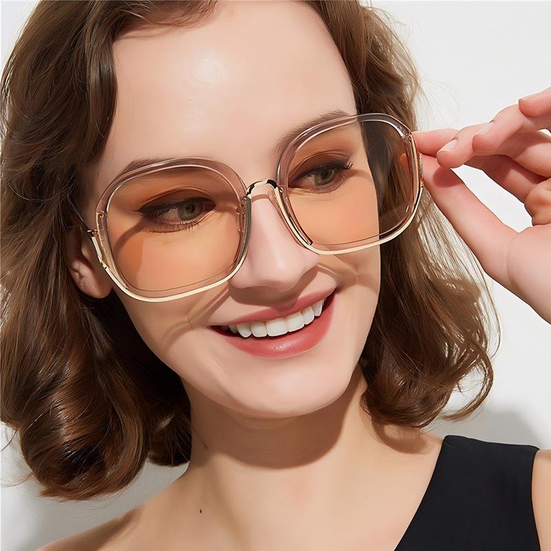 Fashion Retro New Round Shape Women Sunglasses Large Frame Personalized Casual High-End Outdoor Travel Men Sunglasses Uv400