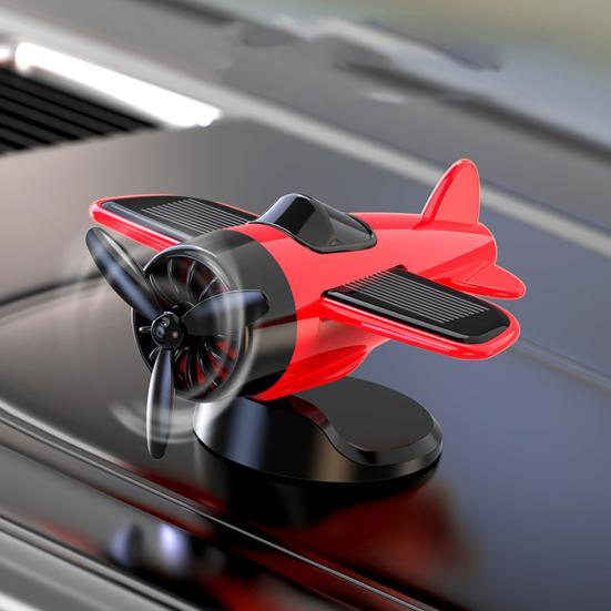 Decorazione Auto Aeroplano ad Energia Solare Ornamento Dinamico da Cruscotto con Movimento Planante Elica Silenziosa Rotante Piccola Aeroplano Accessori Drift