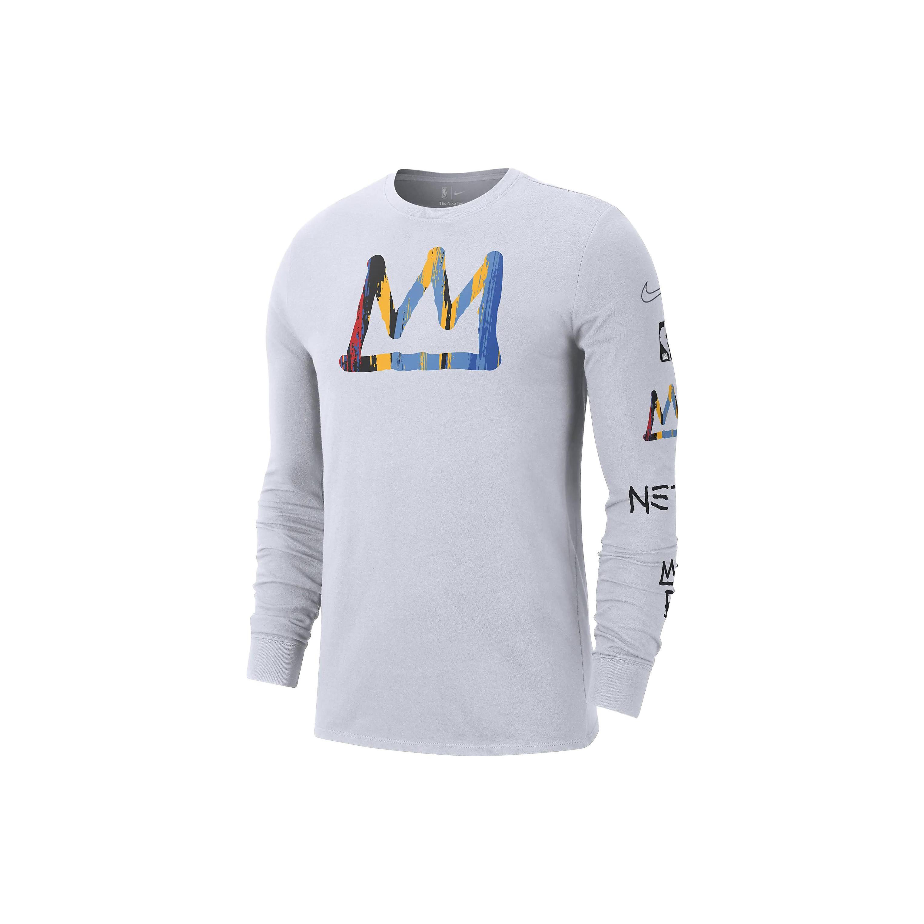 

New Nike Nba Brooklyn Nets City Edition L/S T shirt DV6022-100 L