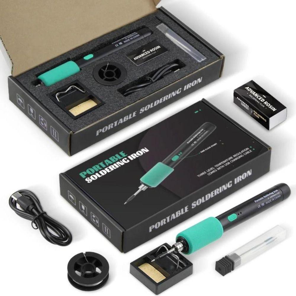 Dual-Use Function USB Soldering Iron 3 Temperature Settings Electric Iron Solder  Wire Breaking