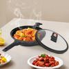 Multi-Function Frying Pan with Steamer Basket & Micro Pressure Technology for Quick Meals