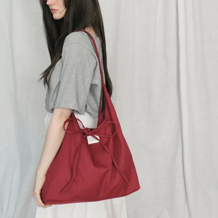 Canvas Hobo Bag _ Red