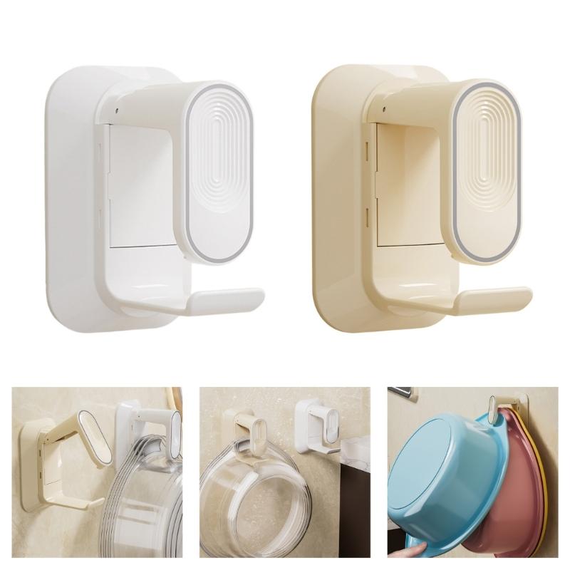 Adjustable Tension Shower Hook Space Efficient ABS Bathroom Storage Solution Telescopic Wall Mounted Storage Rack