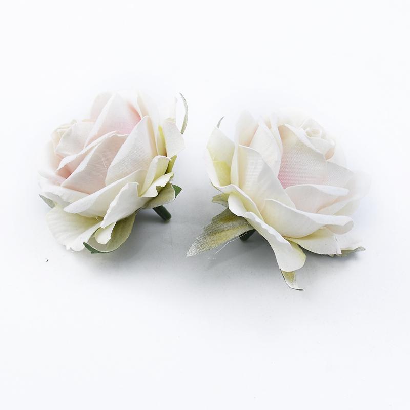 10/30pcs Artificial Flowers Home Room Table Wedding Bride Wrist Silk Roses Head Material Diy Gift Box Festival Decorative Wreath
