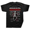 Brazilian Jiu Jitsu Anatomy Skeleton Funny Martial Arts T Shirts Graphic Streetwear Short Sleeve Hip Hop Summer Breathable Top