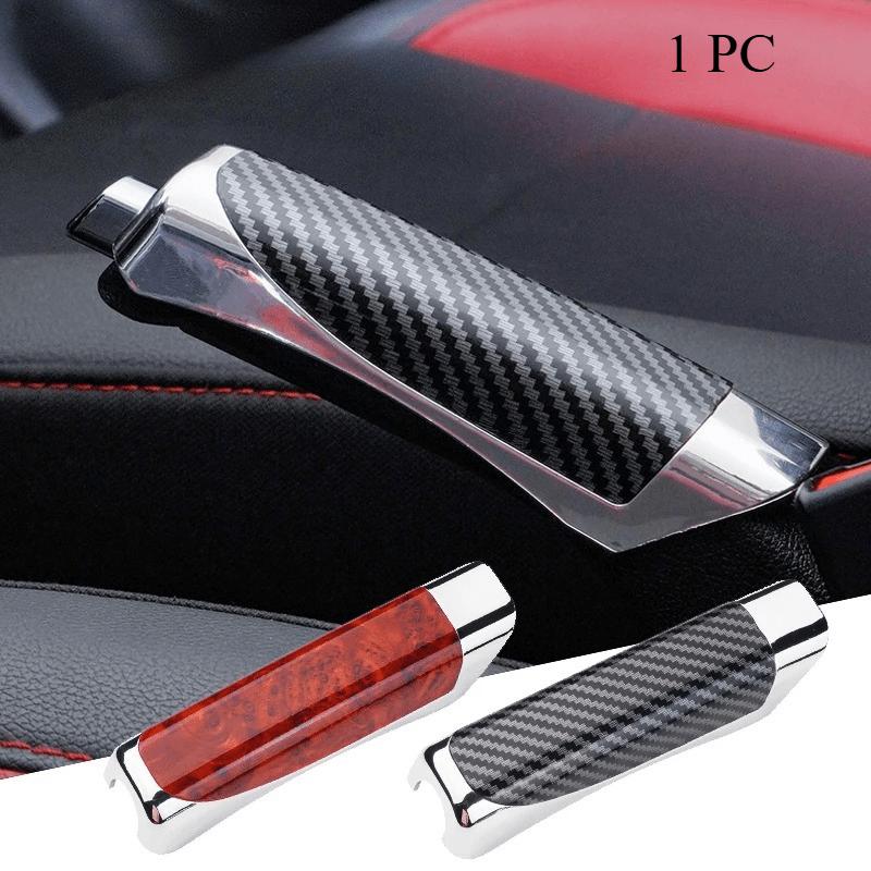 Capac frână de mână auto Mânere frână de mână Capac de protecție Fibra de carbon Carcasă decorativă frână de parcare Accesorii interior auto