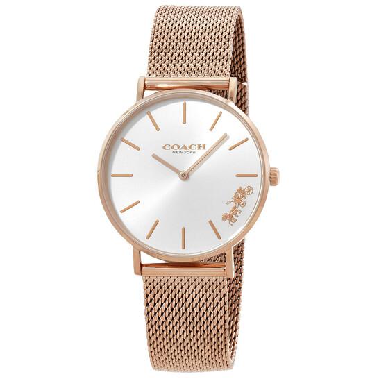 

Coach Perry Quartz White Dial Ladies Watch 14503126 золотой