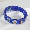 2Pcs Vintage Jesus And Virgin Mary Pvc Rosary Bead Bracelet With Elastic Band Religious Image Stickers For Daily Wear Parties