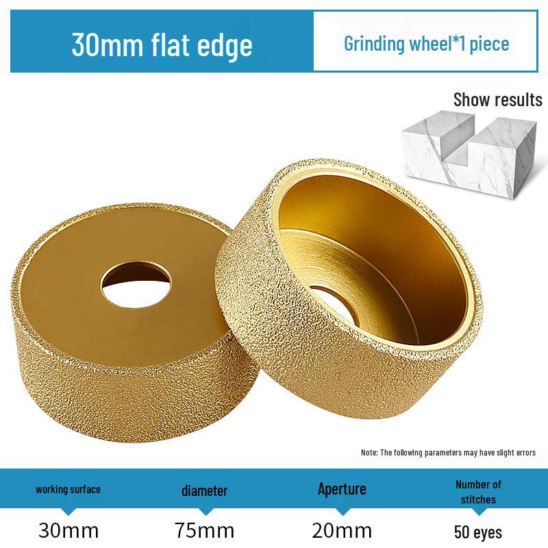 Stone Edge Grinding Wheel for French Edge Granite & Marble Tile - Trimming, Rounding, and Grooving with Angle Grinder