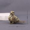 Small Sparrow Statue Metal Brass Tea Pet Table Ornament Home Decoration Accessories Retro Bird Animal Figurines Miniatures Craft