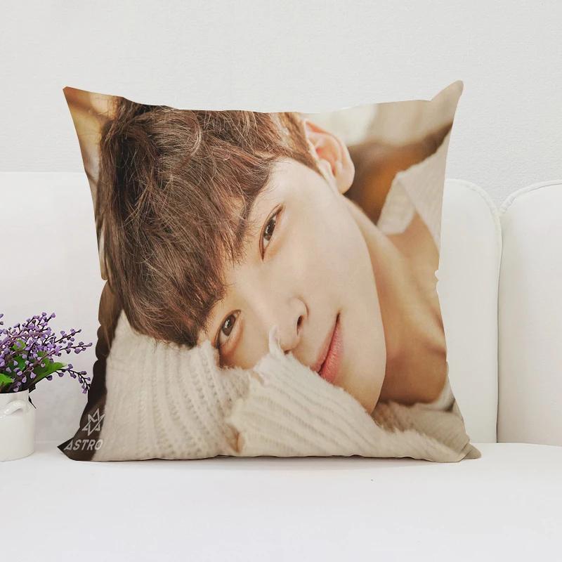 Decorative Pillow Cover 45x45 Cushions Covers C-Cha Eun Woo Fan Gifts Bed Pillowcases Cushion Cover 50x50 Home Decoration Cases