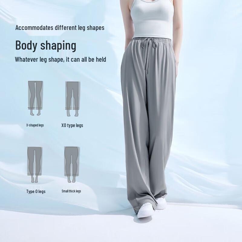 Women's Ice Silk Sun Protection Wide-Leg Pants