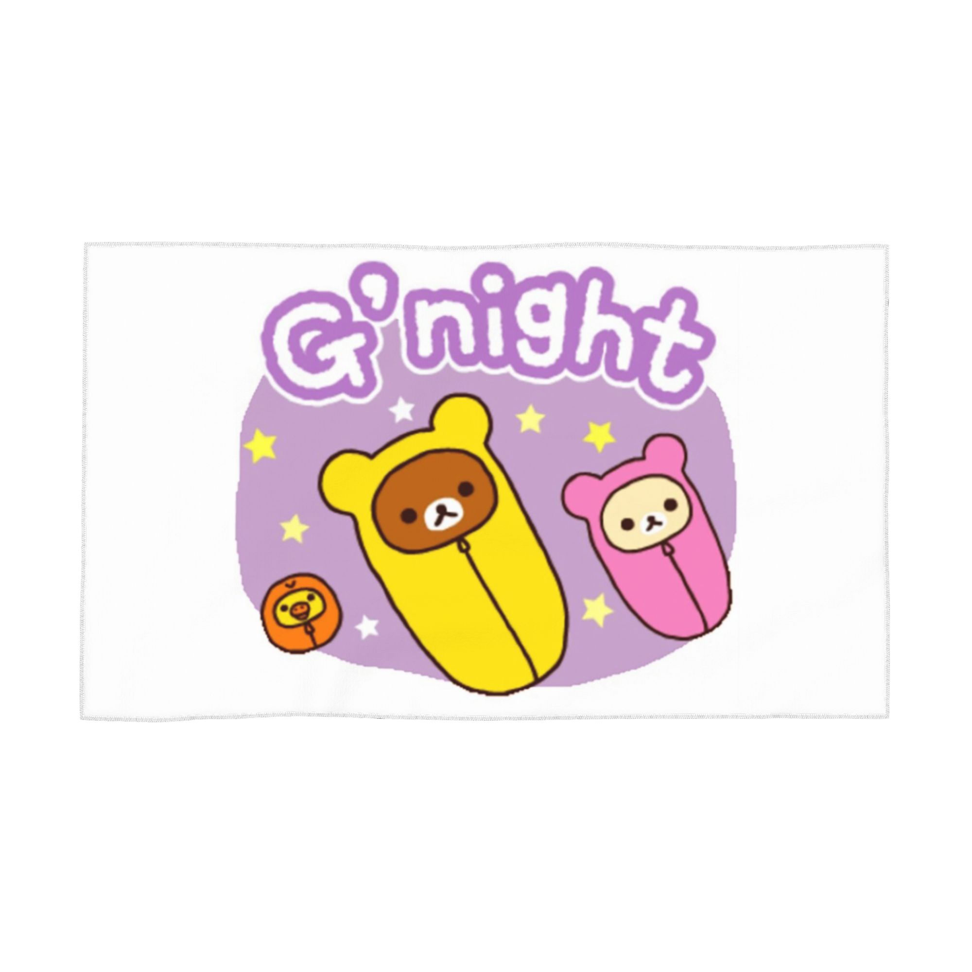 Good night rilakkuma Soft Face Towel Quick Dry Pool Bath Cotton Towels Absorbent W30*H60(CM)