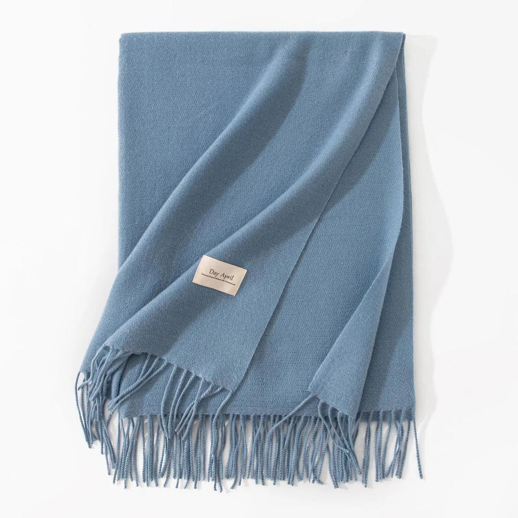 Winter Cashmere Scarves Women Warm Shawls Wraps Solid Colors Neckerchief Men Scarf Fashion Hijab Stoles Pashmina With Tassels