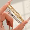Elegant Zirconia Bamboo Bracelet: Gold-Plated Copper for a Sophisticated Touch