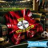 Custom Name Bayer 04 Crest Flannel Blanket, Use for Birthday/Holiday Gift, Soft Blanket for Sofa/Bed/Camping/Office, Home Decor